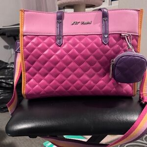 Pink and Purple Quilted Women's Bag
